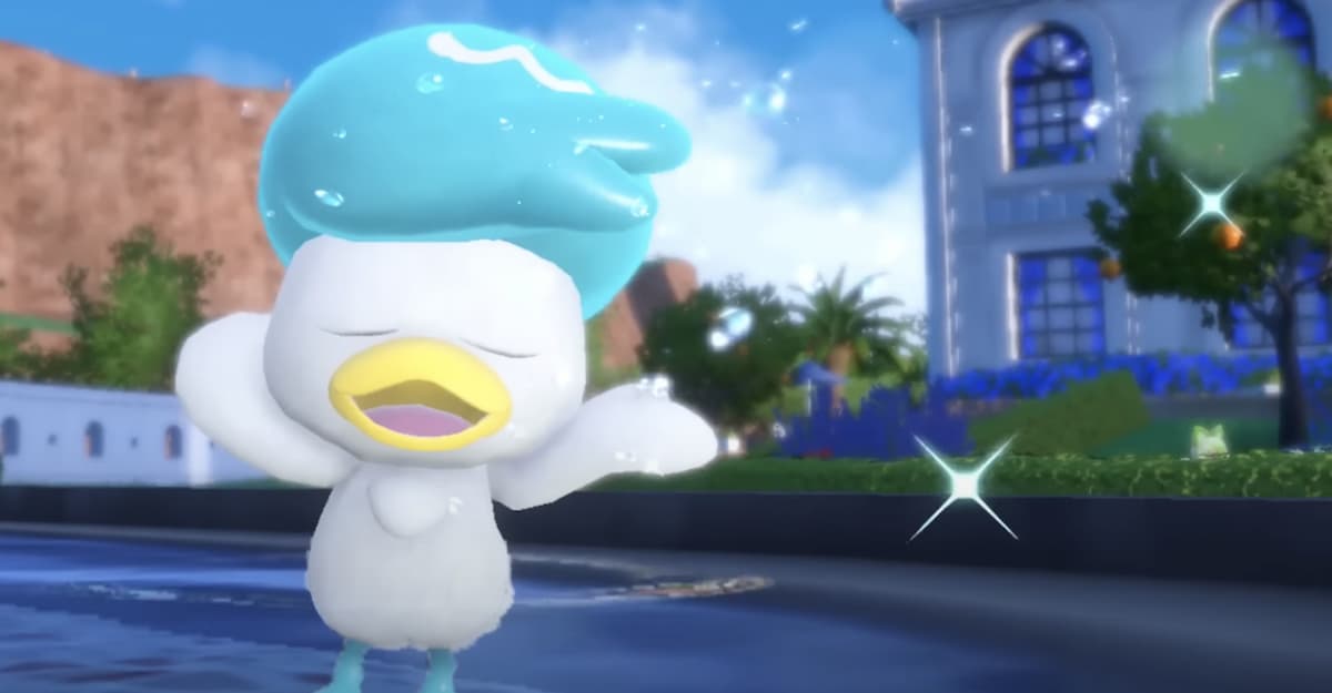 Quaxly's intro in Pokémon Scarlet and Violet