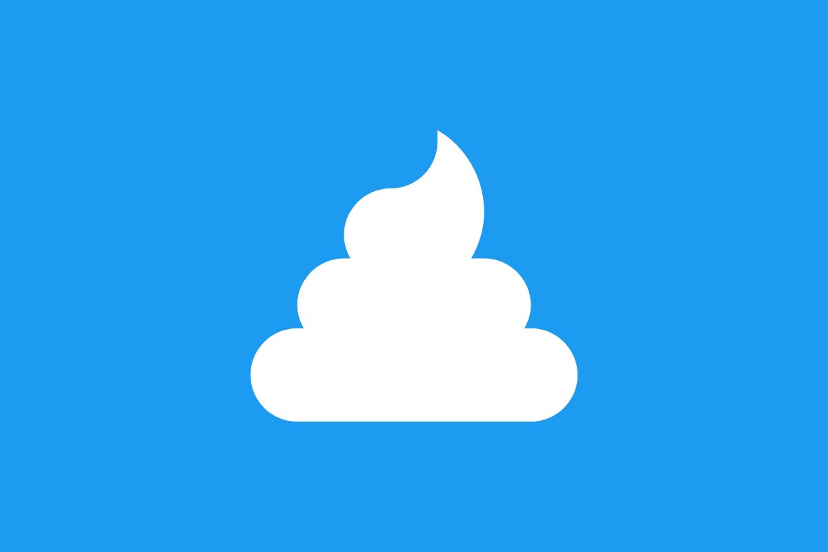 Twitter logo but poop. Image: Alyssa Shotwell.