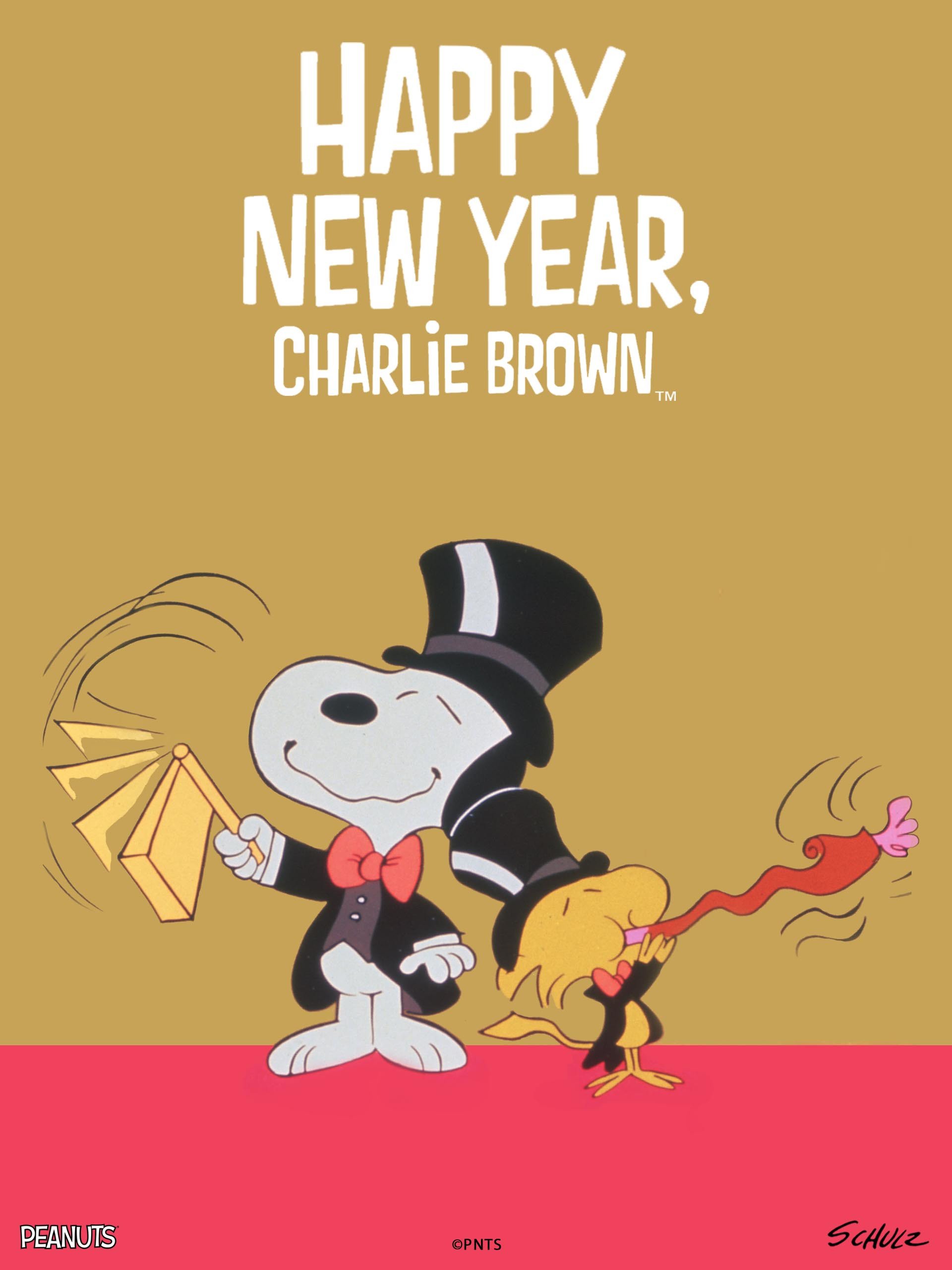 Happy New Year, Charlie Brown poster art.