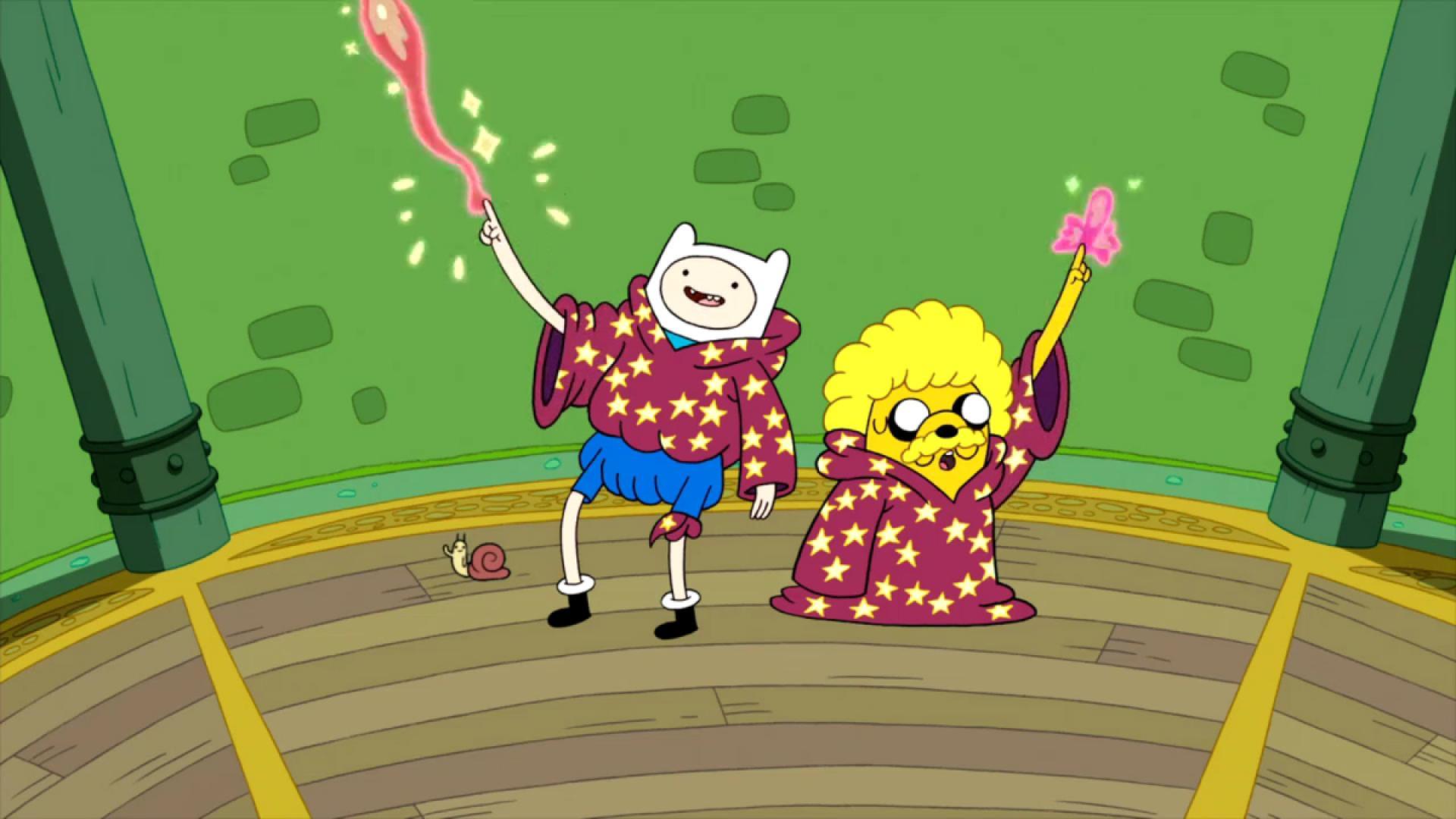 Jake and Finn dress up as wizards in 'Adventure Time'