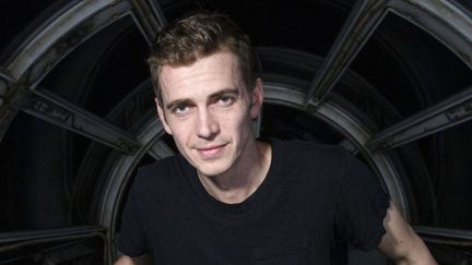 Actor Hayden Christensen takes over Millennium Falcon: Smugglers Run during a visit to Star Wars: Galaxys Edge at Disneyland Park