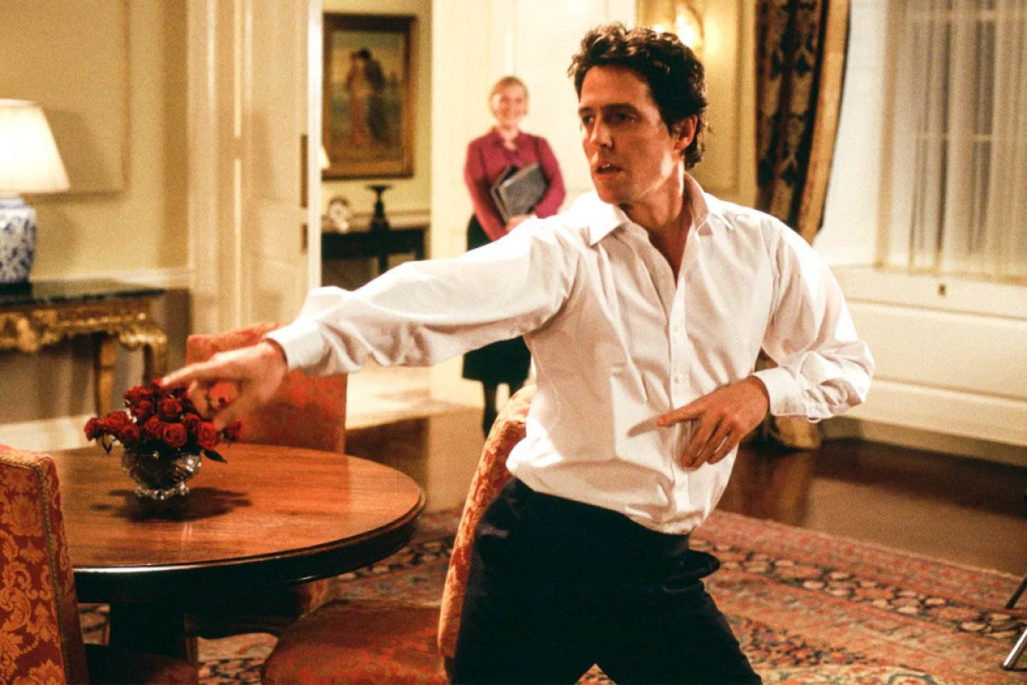 Hugh Grant dancing in 'Love Actually'
