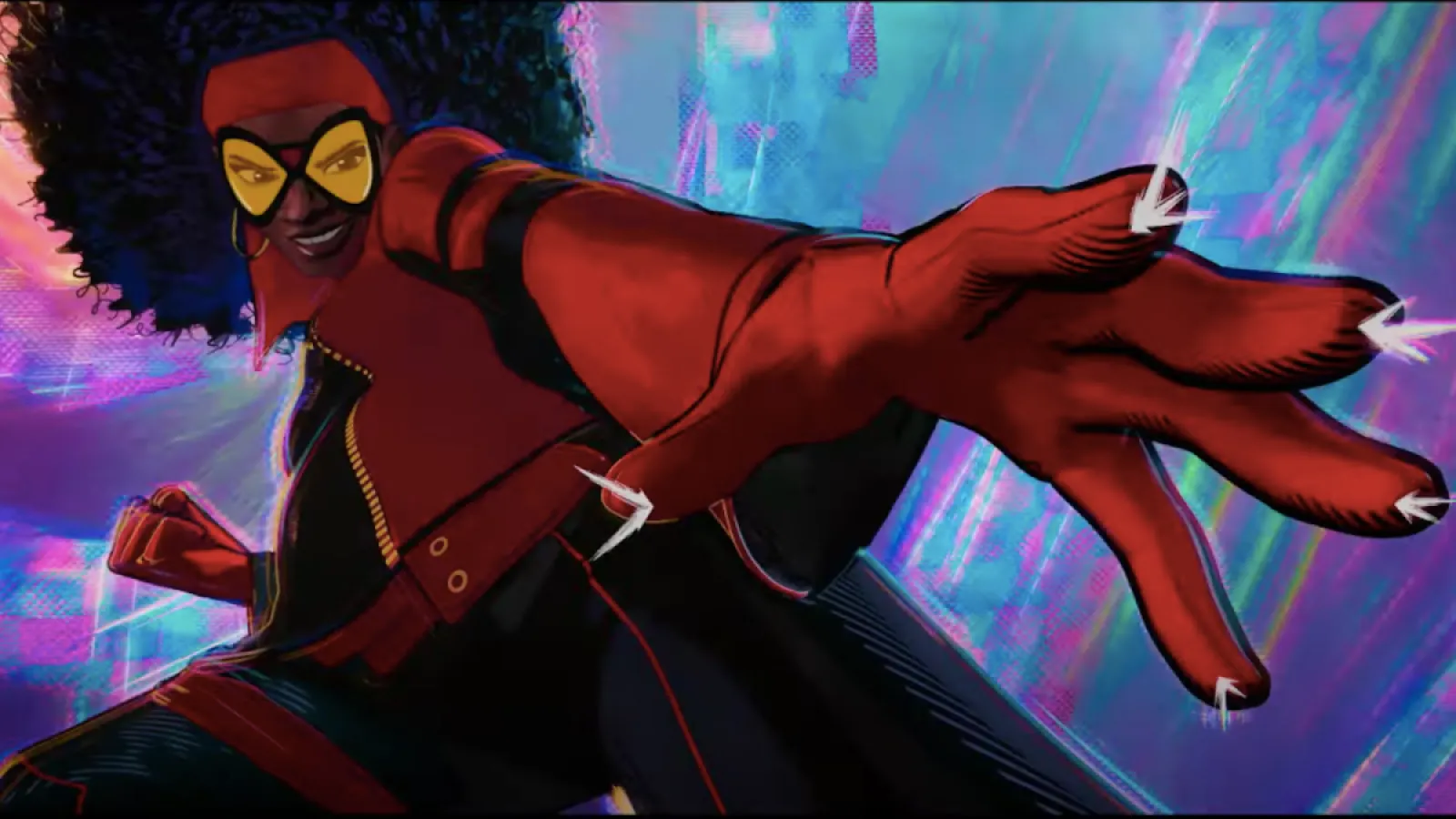 Jessica Drew, a.k.a. Spider-Woman, voiced by Issa Rae in 'Spider-Man: Across the Spider-Verse'