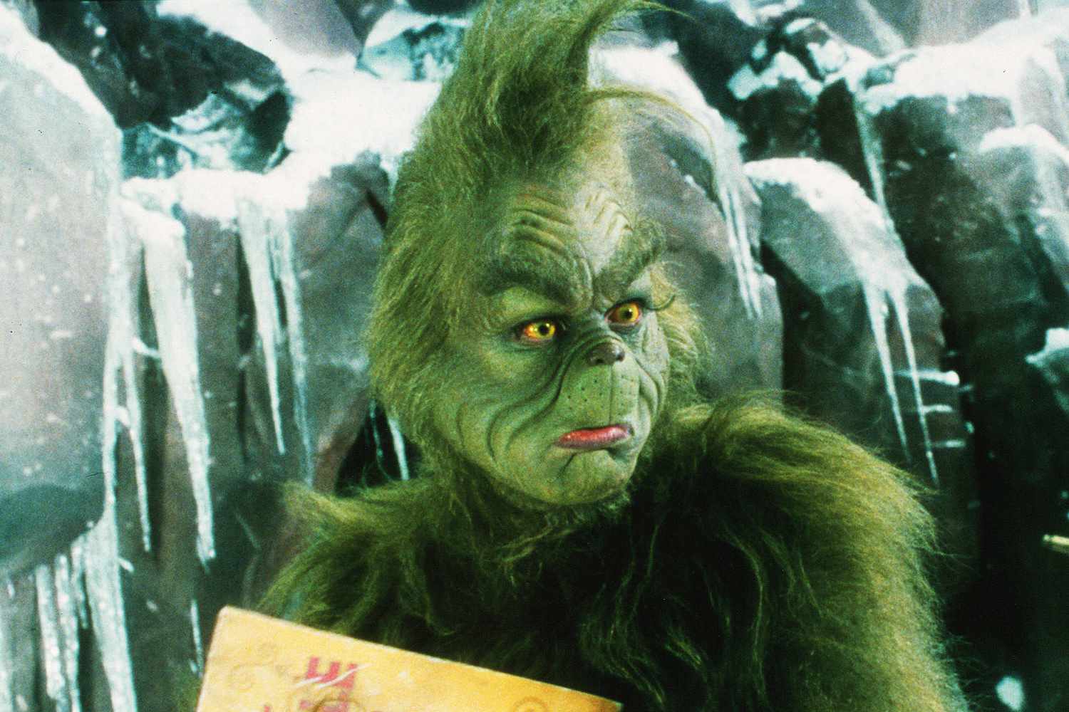 Jim Carrey as the Grinch in the live-action movie 