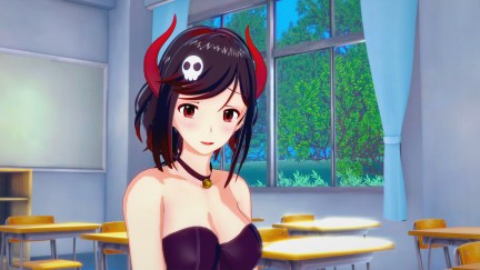 A Koikatsu Party model posing for the player.