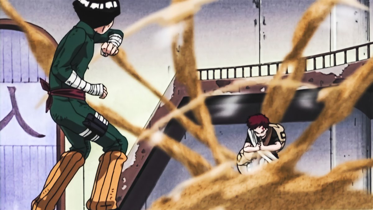 Rock Lee vs. Gaara in 'Naruto'