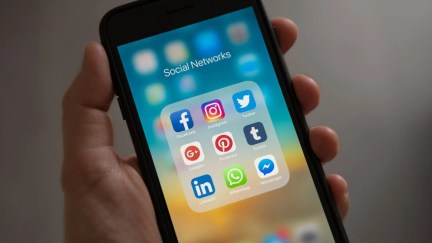 Social media app and accounts on an iPhone