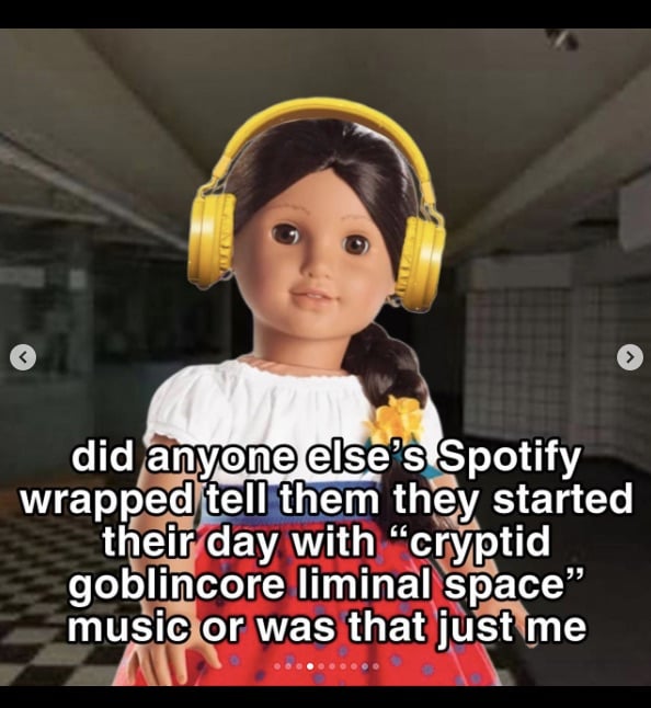 Spotify Wrapped American Girl doll meme