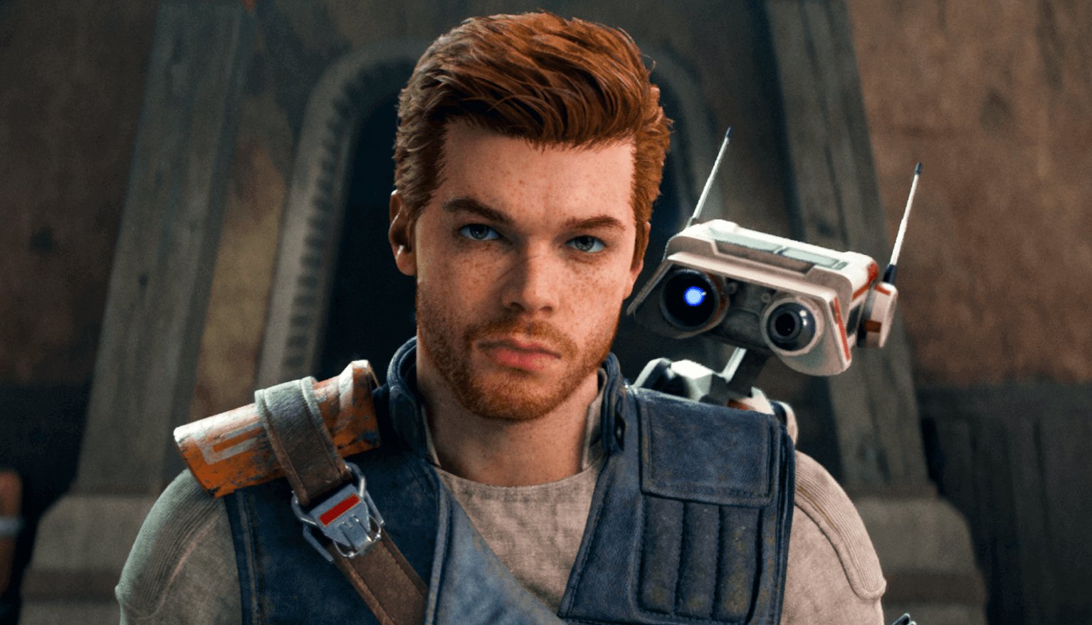 Cal Kestis and his droid from the video game 'Star Wars Jedi: Survivor'