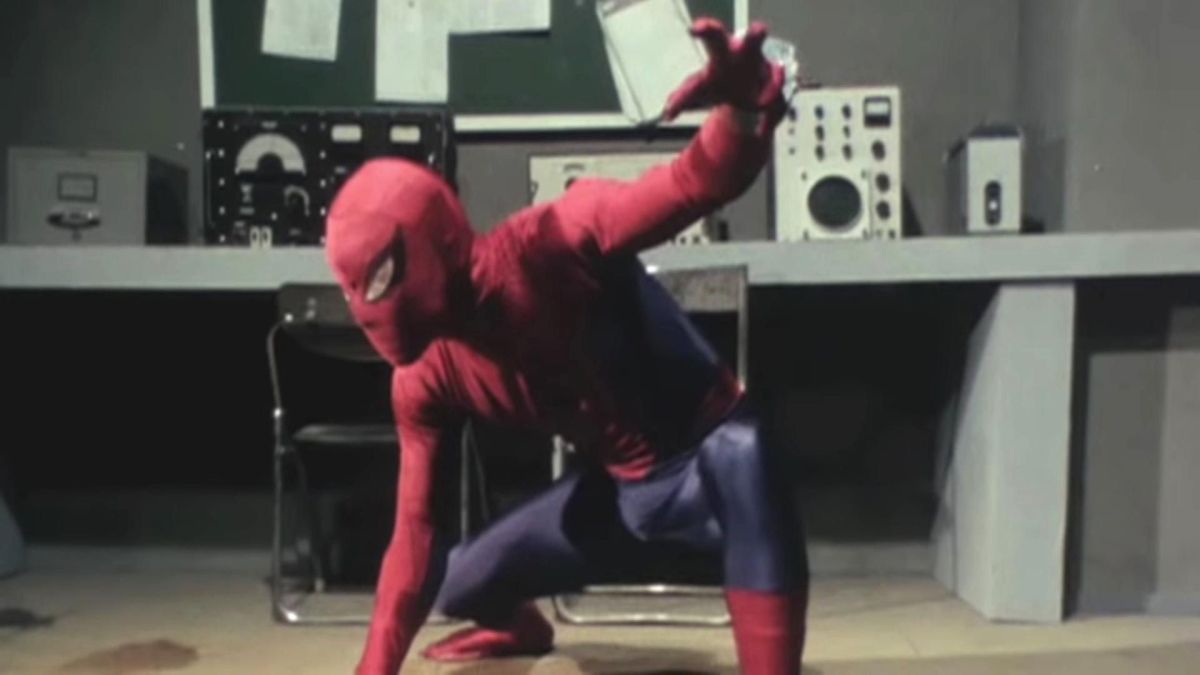 Shinji Tōdō as Spider-Man in the 1970s Japanese TV series