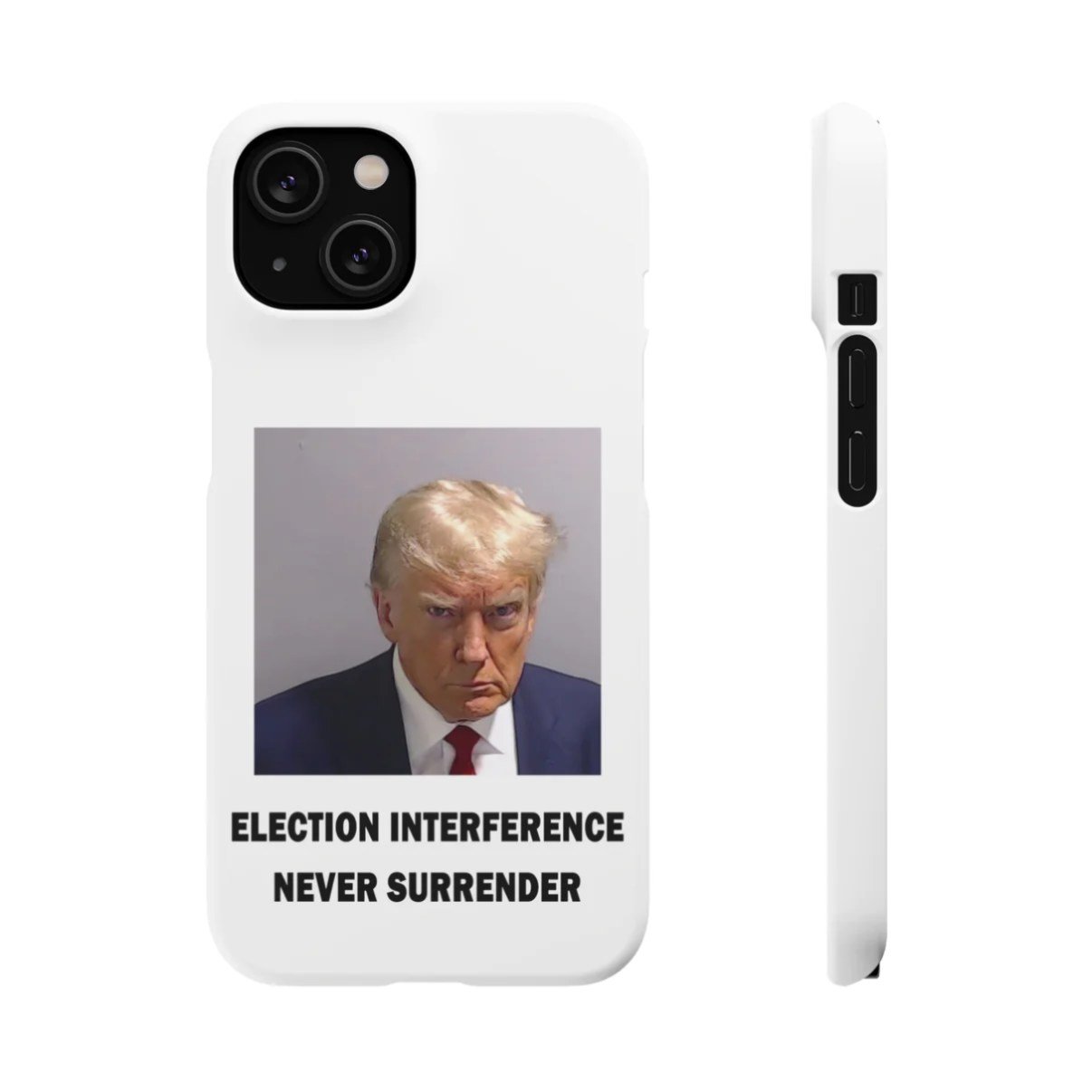A Trump mugshot version of a phone case