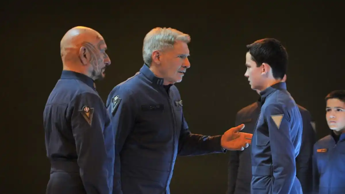Harrison Ford in Ender's Game.
