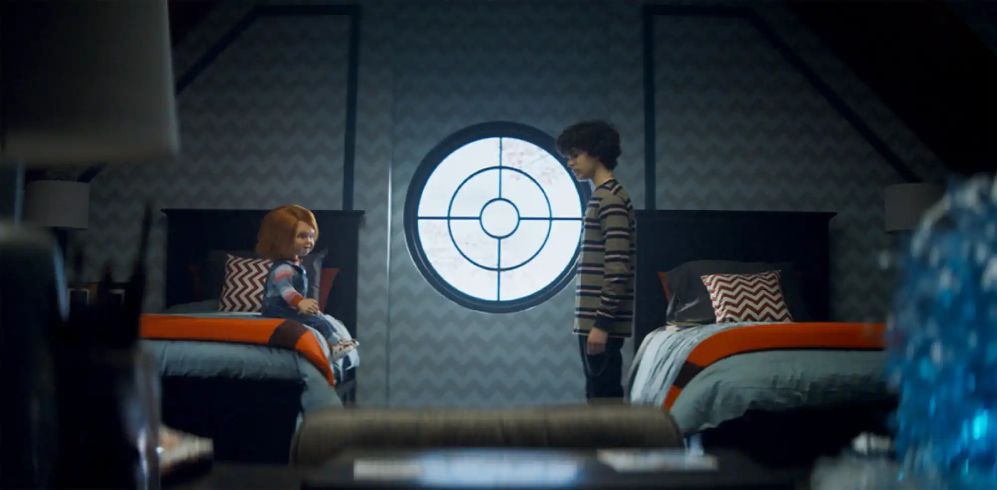 Chucky and Jake talking in Junior's house in Chucky season 1