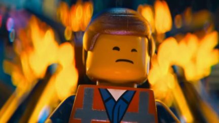 Emmet looking DISGUSTED in the Lego Movie. Image: Warner Bros. Discovery.