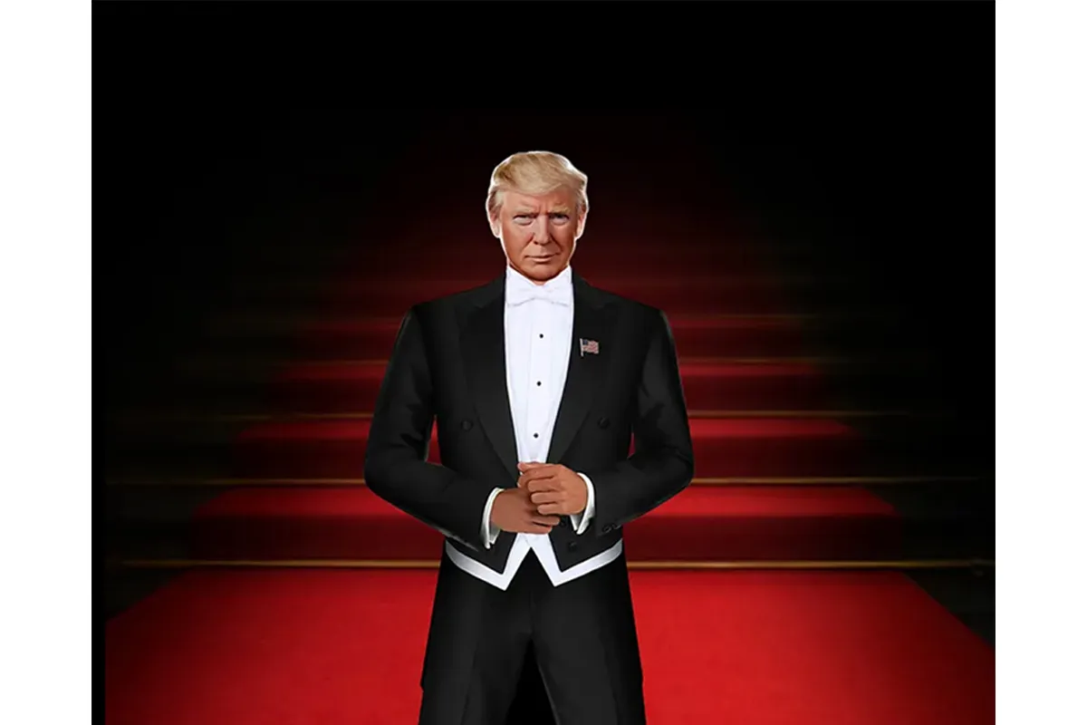Donald Trump photoshopped to look like Lydia Tár
