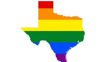 Texas, but in rainbow pride colors.