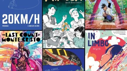 Graphic novels releasing this year. Image: Drawn & Quarterly, Abrams Comicarts – Megascope, Abrams Comicarts - Surely, Balzer & Bray/Harperteen, and First Second.