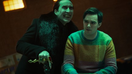 Nic Cage and Nicholas Hoult in Renfield