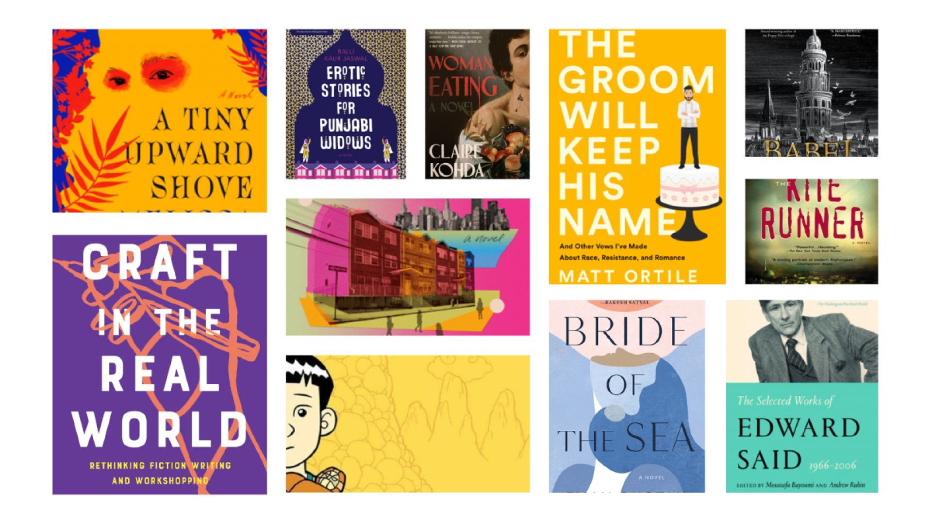 A collection of books written by Asian American authors