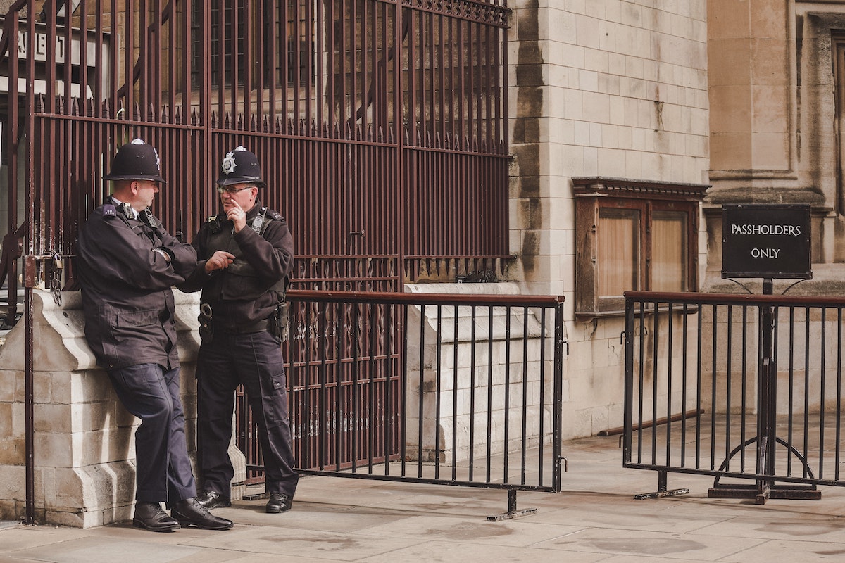 British policemen outside Westminster
