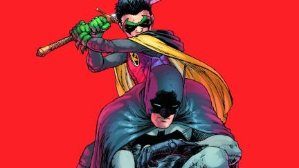 Damian Wayne and Batman Bruce Wayne
