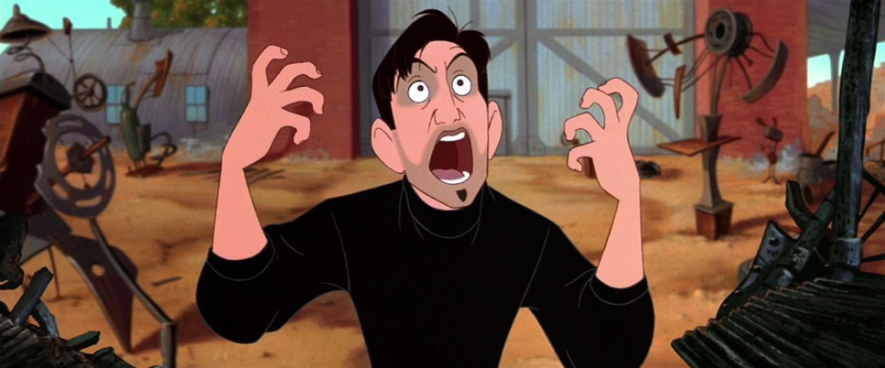 Dean in the famous "It's art!" scene in 'The Iron Giant'