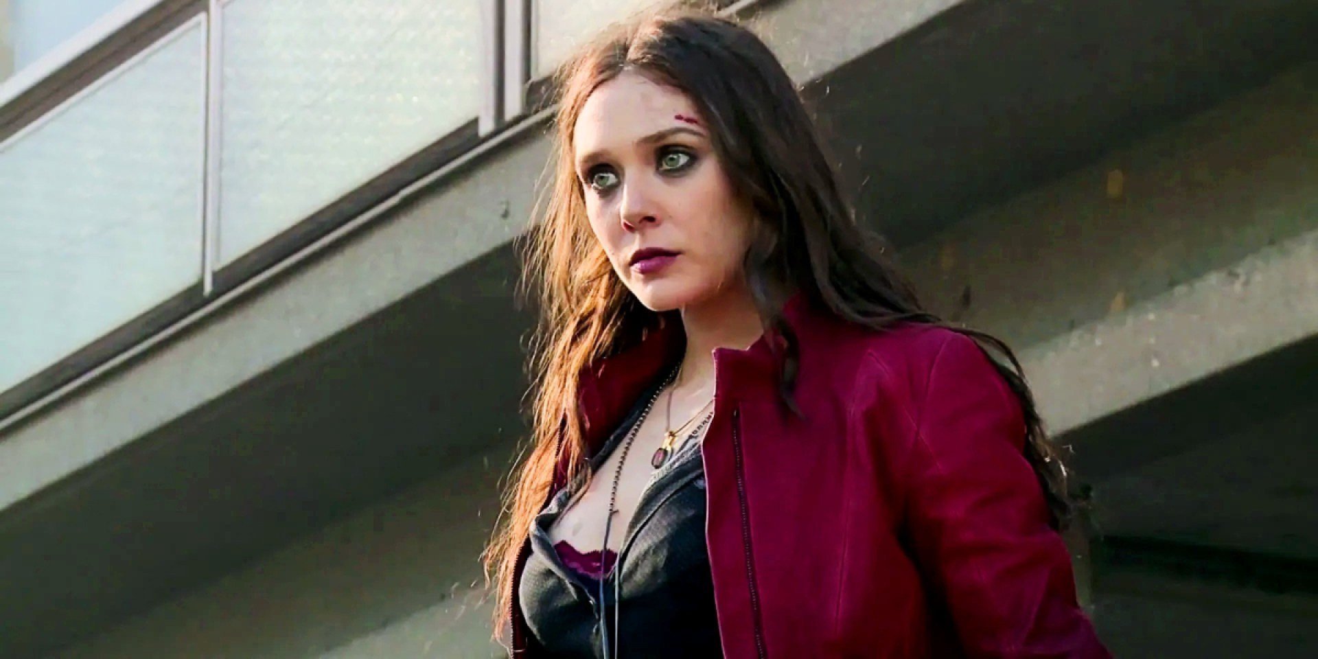 Elizabeth Olsen as the Scarlet Witch in Captain America: Civil War