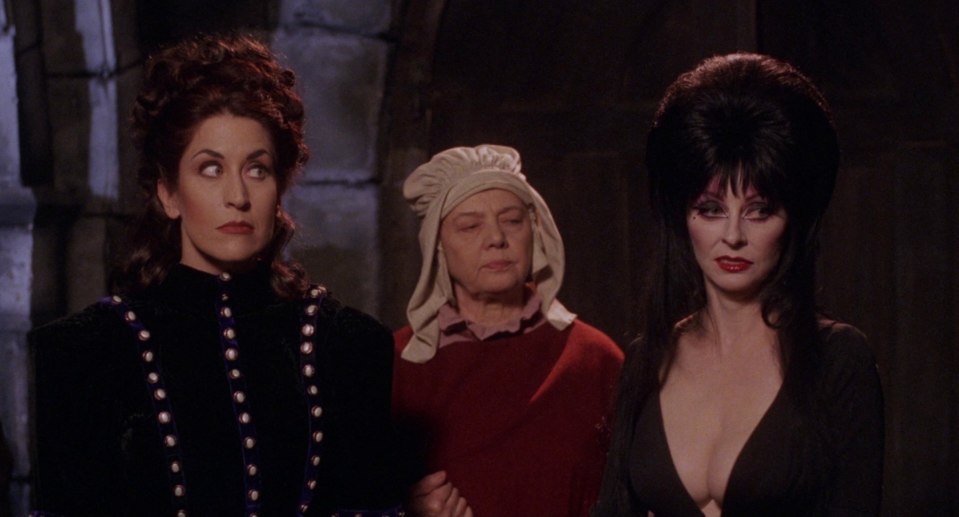 Elvira and other characters in Elvira's Haunted Hills