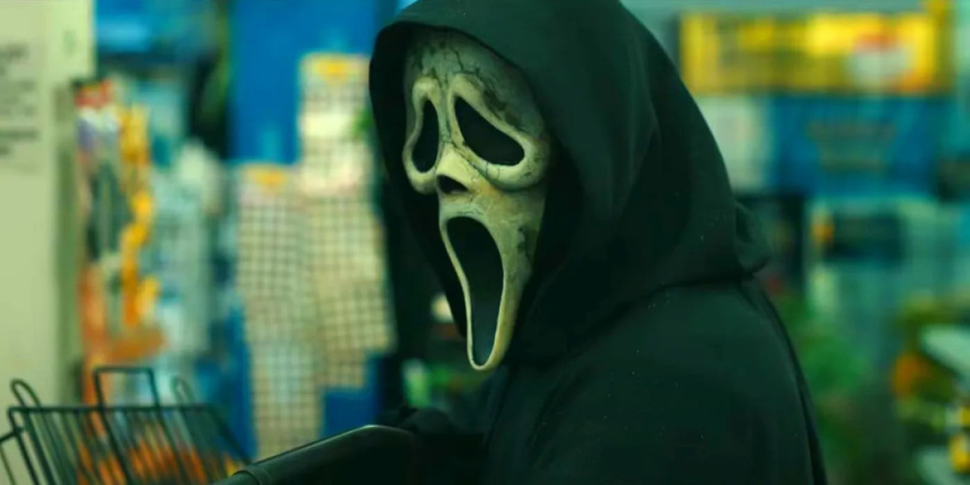Ghostface holding a gun in Scream VI