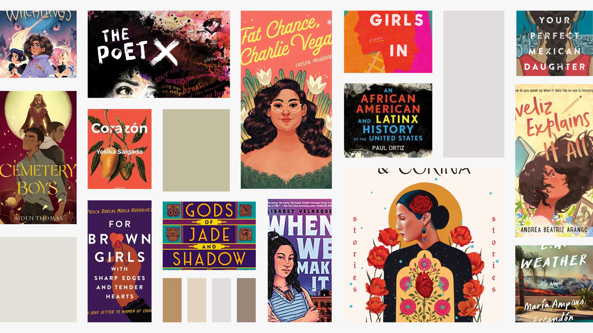 Collage of Latine book covers