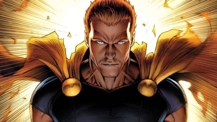Marcus Milton as his alter ego Hyperion in Marvel Comics