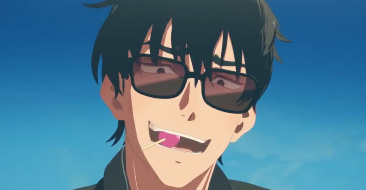 Nicolas D. Wolfwood and his lollipop in Trigun Stampede