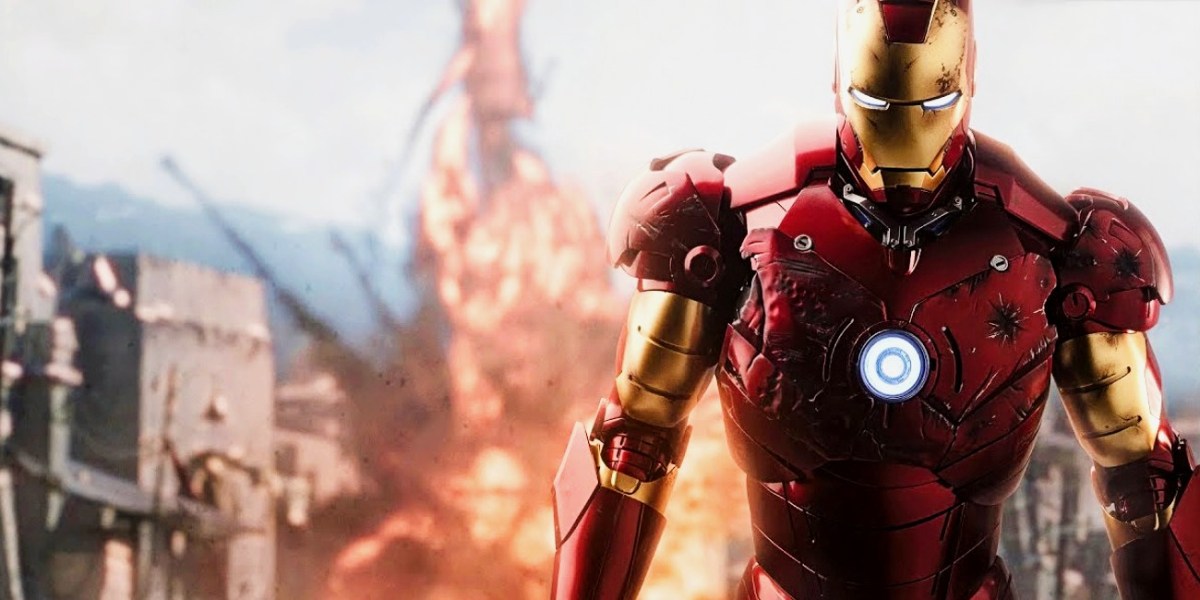 Robert Downey, Jr. as Tony Stark in the first Iron Man film