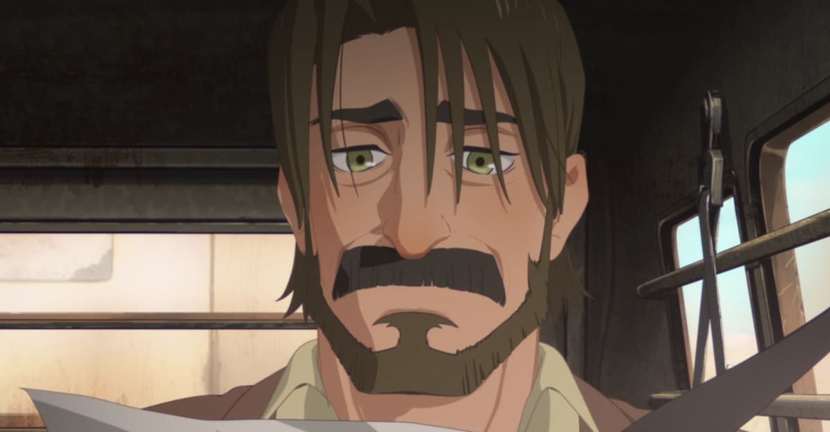 Roberto De Niro reviewing Meryl's credential in Trigun Stampede