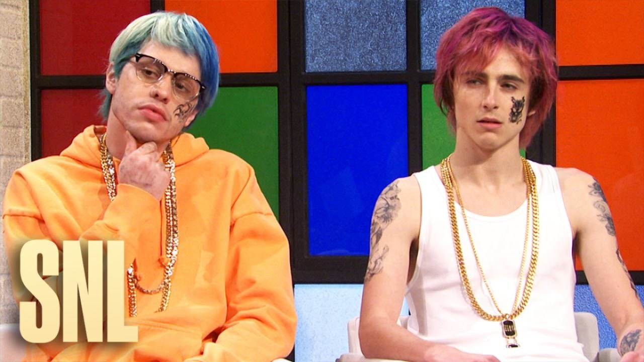 Pete and Timmy show of their rap "skills" on SNL.