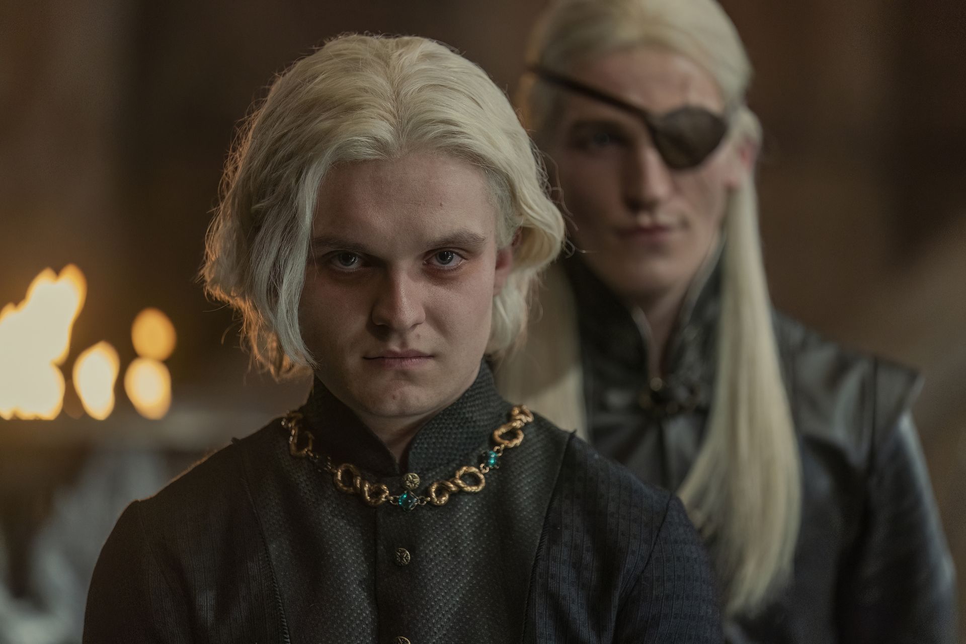 Aegon (Tom Glynn-Carney) scowls in a scene from HBO's 'House of the Dragon'