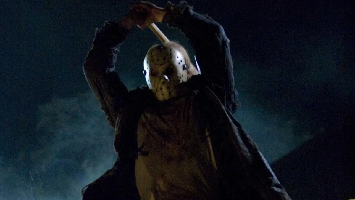 Jason with an ax in the Friday the 13th remake
