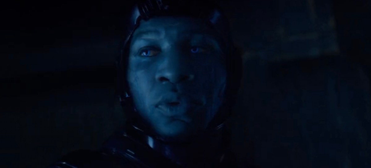 Kang in his helmet in Quantumania