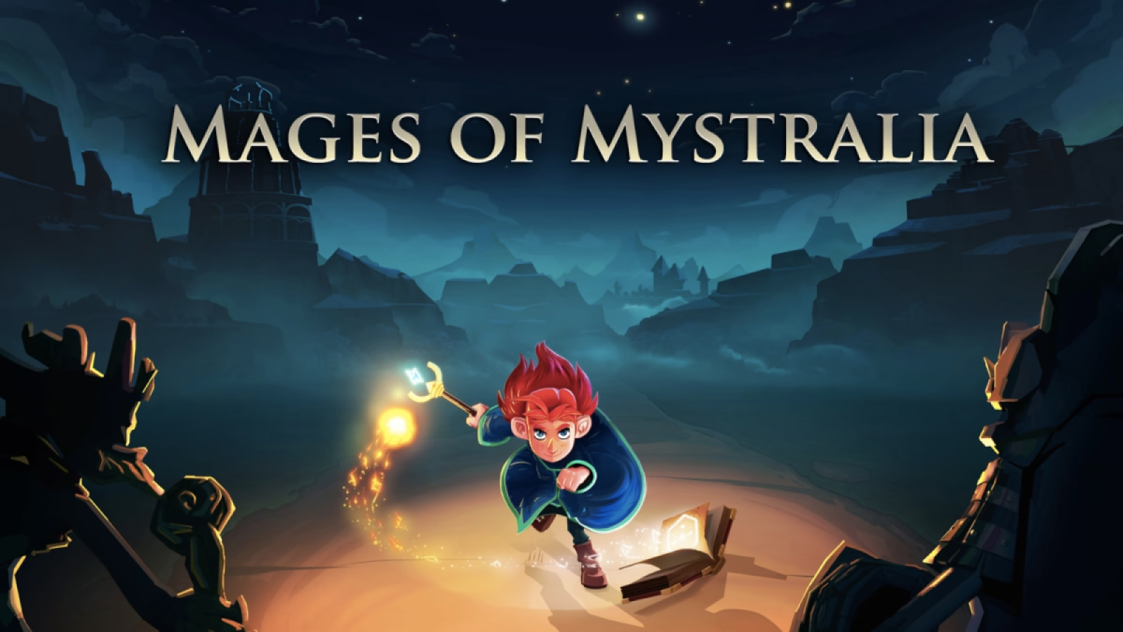 Mages of Mystralia's. characters in cover art