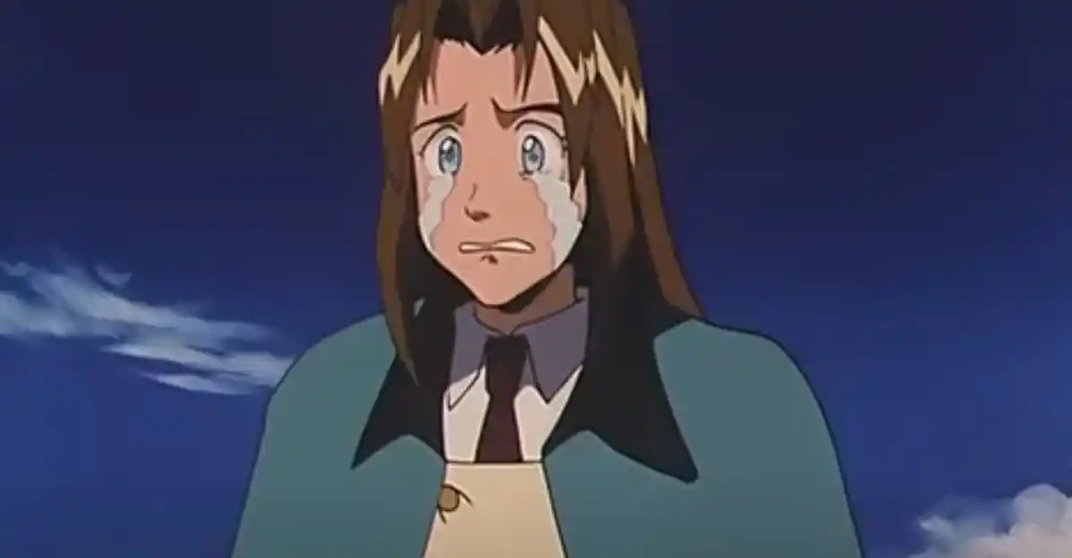 Milly Thompson crying in the original 1998 "Trigun" series