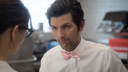 Adam Scott back as Henry Pollard working at Party Down