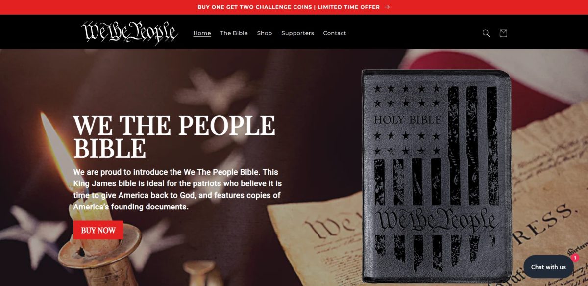 Screenshot of Trump's We the People Bible