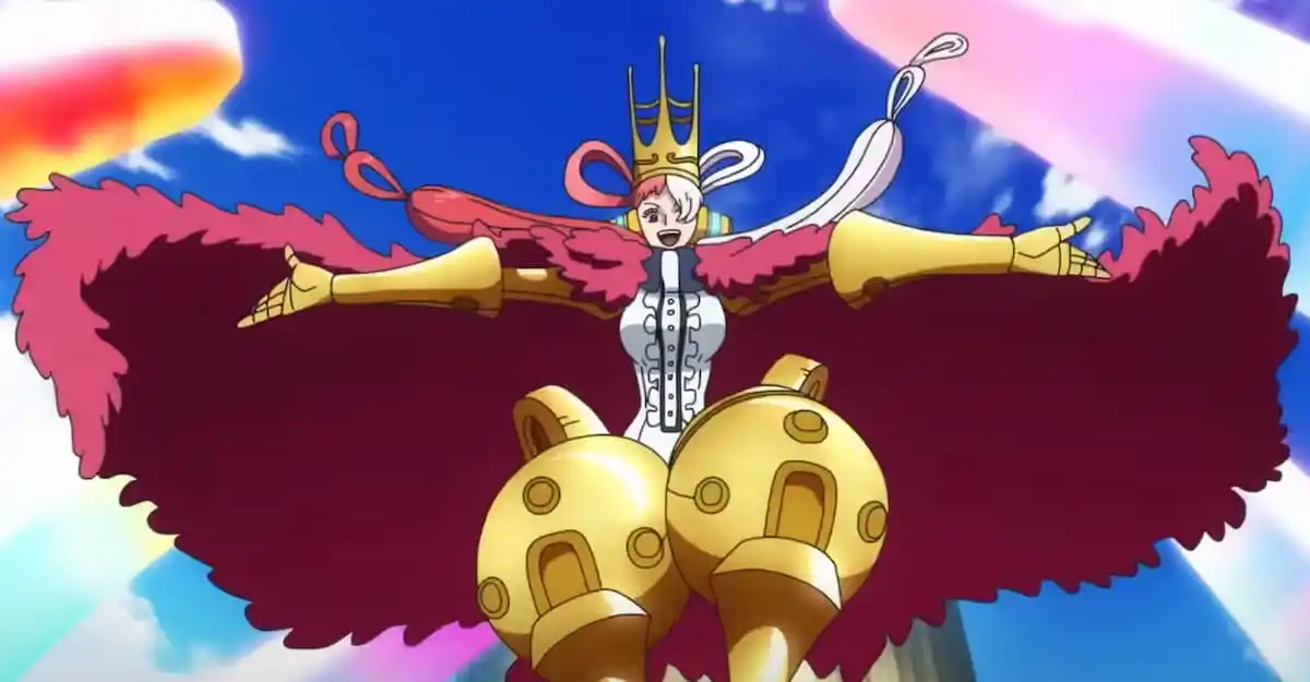 Uta wearing an outfit that looks suspiciously like Imu's in One Piece Film: Red