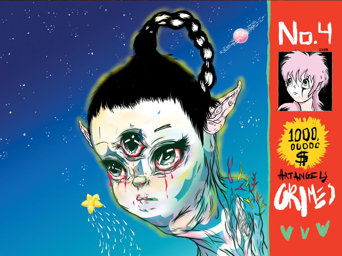 The very esoteric art for Grimes' album "Art Angels."