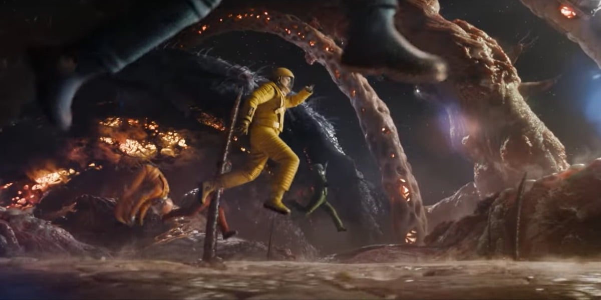 Guardians of the Galaxy Vol 3 sees the team traveling in what looks like the Cancerverse