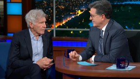 Harrison Ford and Stephen Colbert together