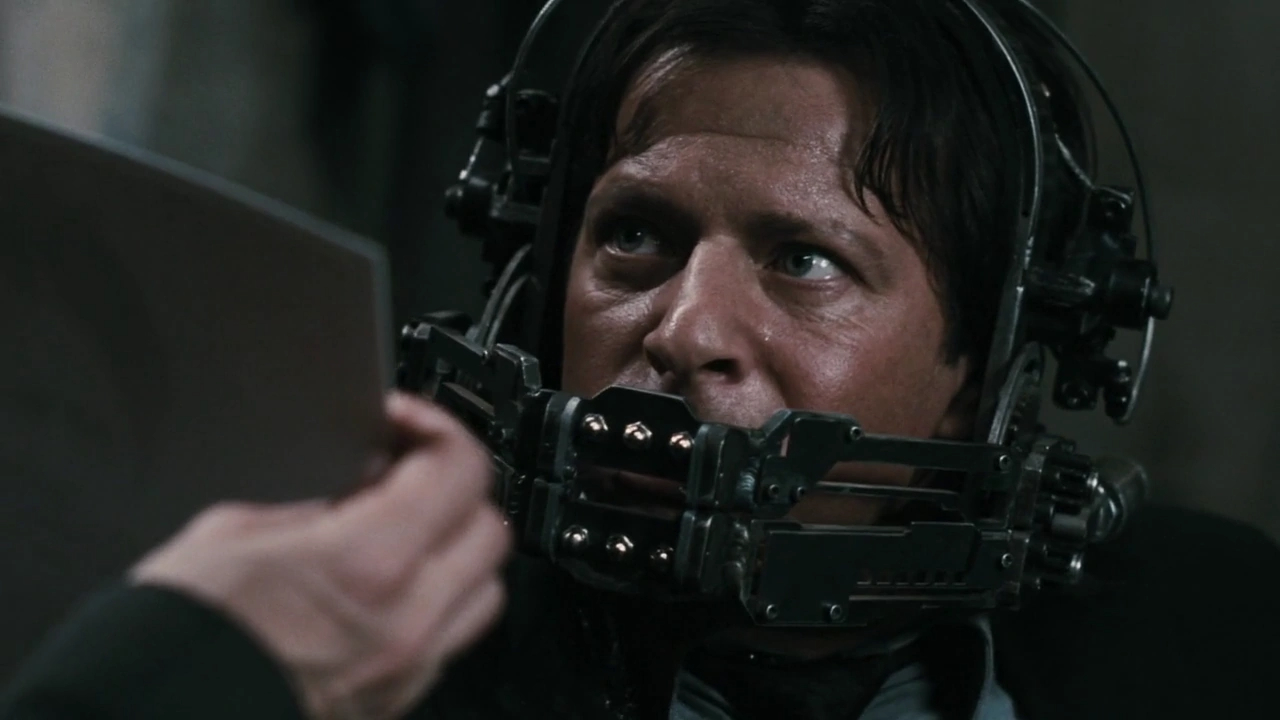 Costas Mandylor Hoffman in the Reverse Bear Trap in Saw VI