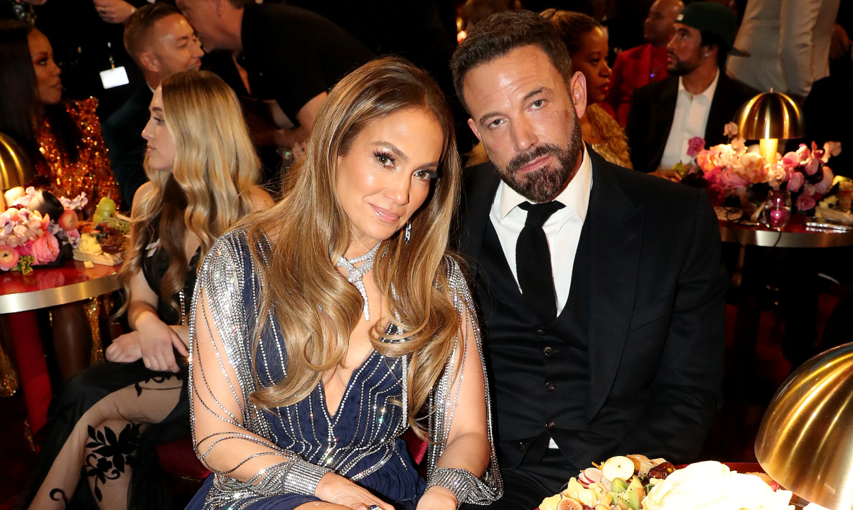 Jennifer Lopez and Ben Affleck at the 65th Grammy Awards in 2023