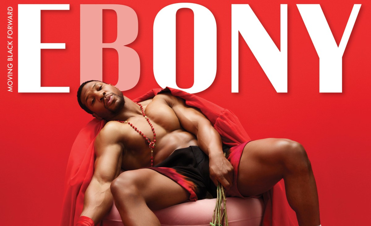 Jonathan Majors gets all Doffy for Ebony