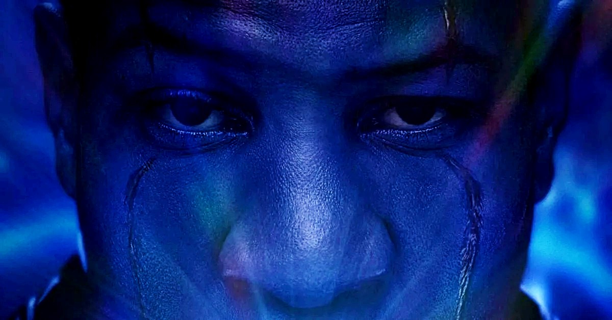 Jonathan Majors as Kang the Conqueror in an Ant-Man and the Wasp: Quantumania poster